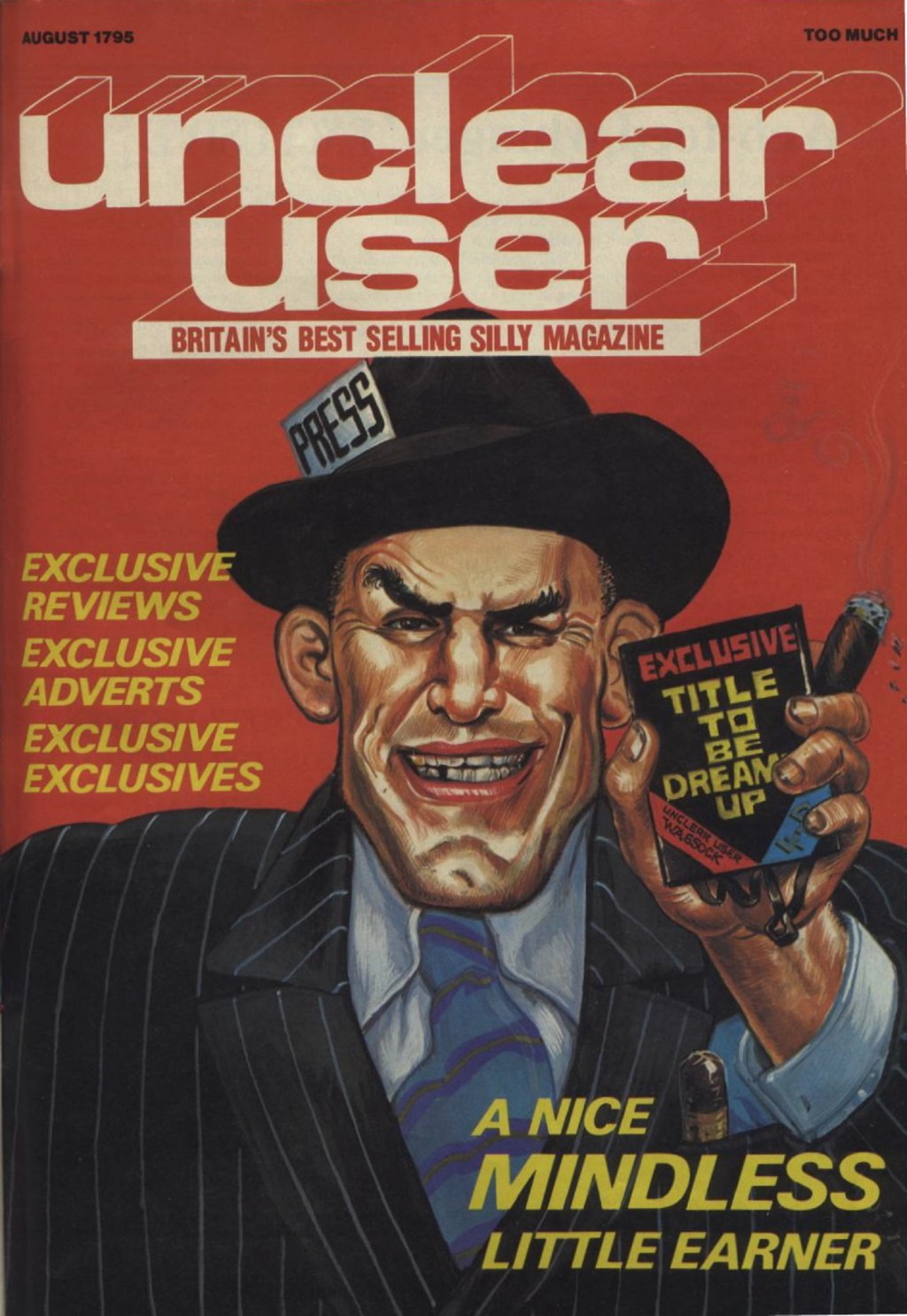 Crash ZX Spectrum's Sinclair User parody Unclear User (Newsfield, 1986) - listen to Mark Thompson and Tim Worthington talking about it in Looks Unfamiliar.