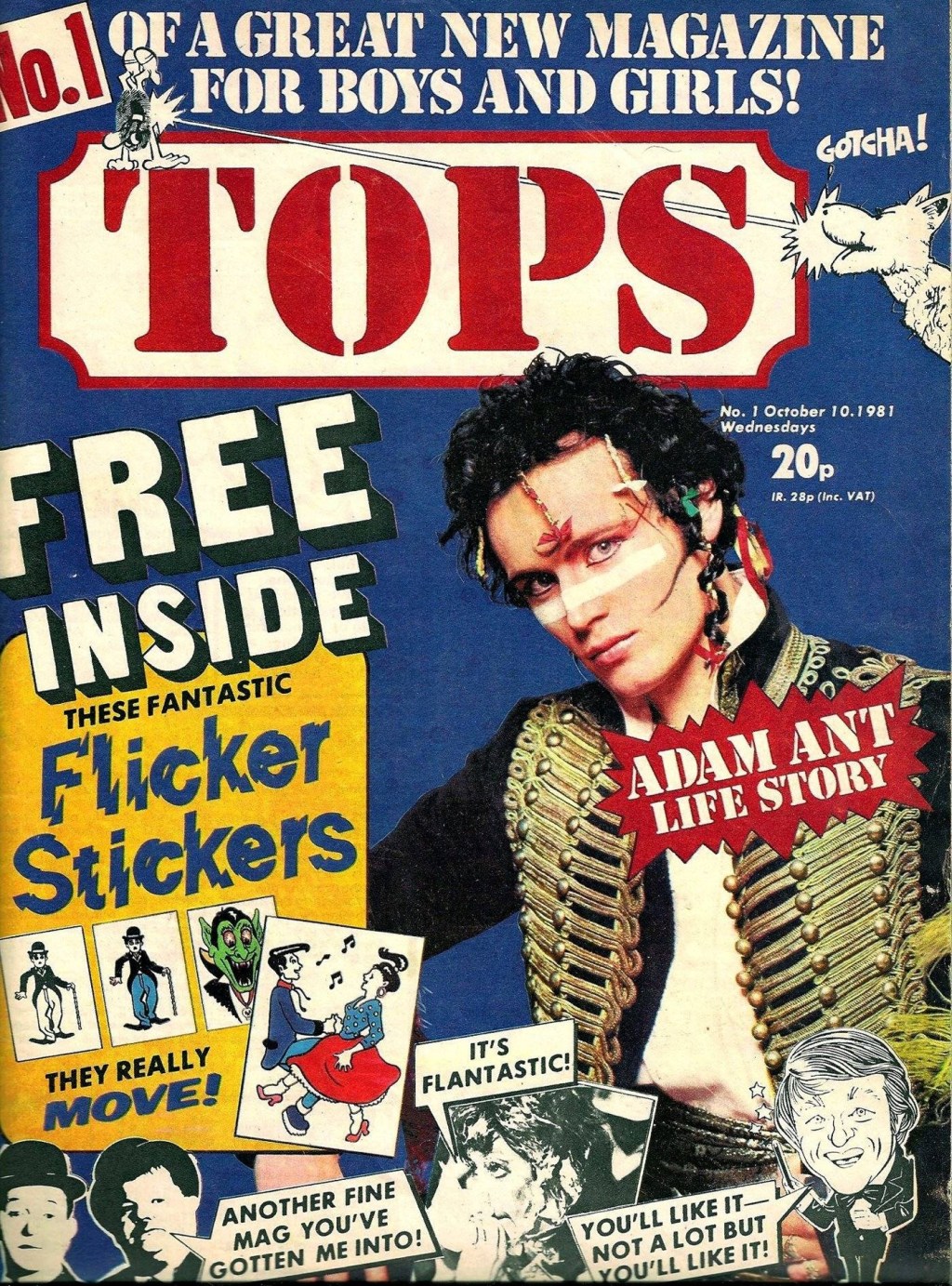 TV Tops Magazine Issue 1 (DC Thomson, 1981) - listen to Paul Kirkley talking to Tim Worthington about it in Looks Unfamiliar.