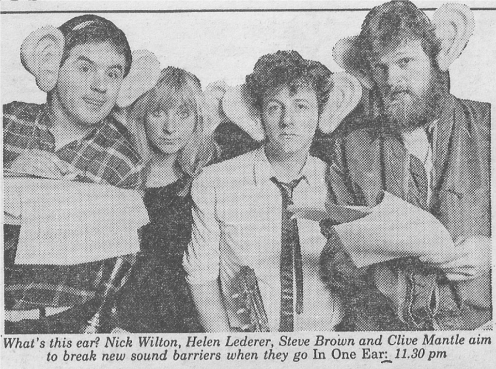 In One Ear (BBC Radio Four, 1984-86) - listen to Justin Lewis and Tim Worthington talking about it in Looks Unfamiliar.