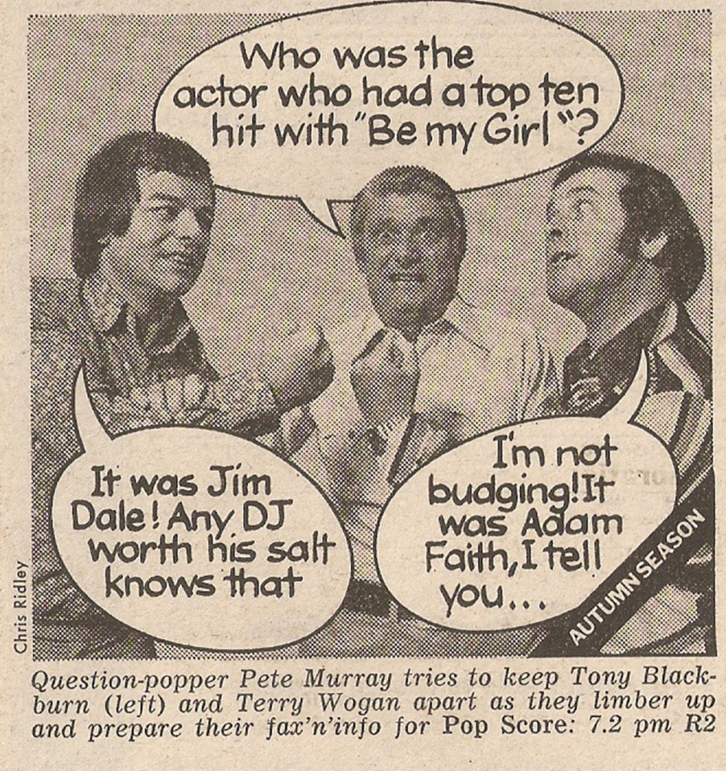 Popscore (BBC Radio 2, 1972-92) - listen to Justin Lewis and Tim Worthington talking about it in Looks Unfamiliar.