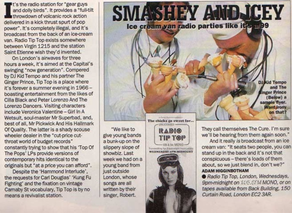 Select Magazine feature on Radio Tip Top, October 1993.