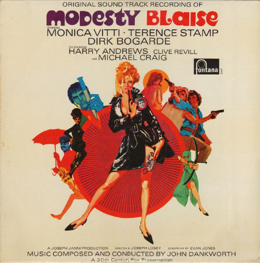 Modesty Blaise by Johnny Dankworth (Fontana, 1966).