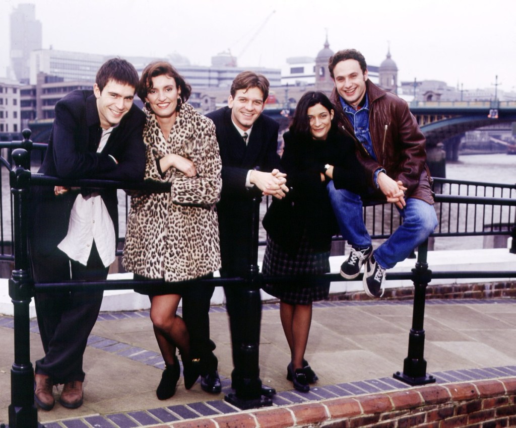 Miles, Anna, Warren, Milly and Egg from This Life (BBC2, 1996-97).