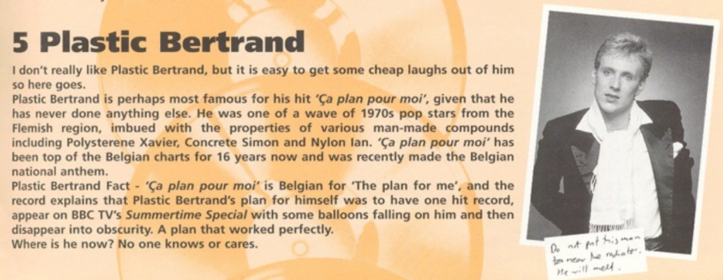 Richard Herring on Plastic Bertrand.