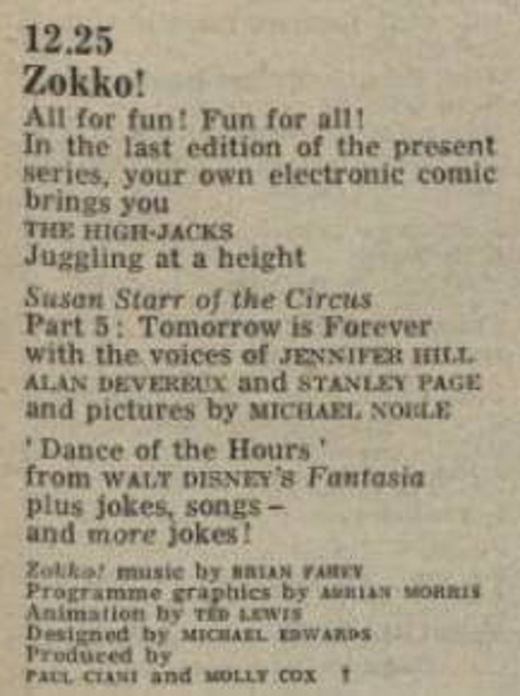 Zokko! (BBC1, 1969-70).