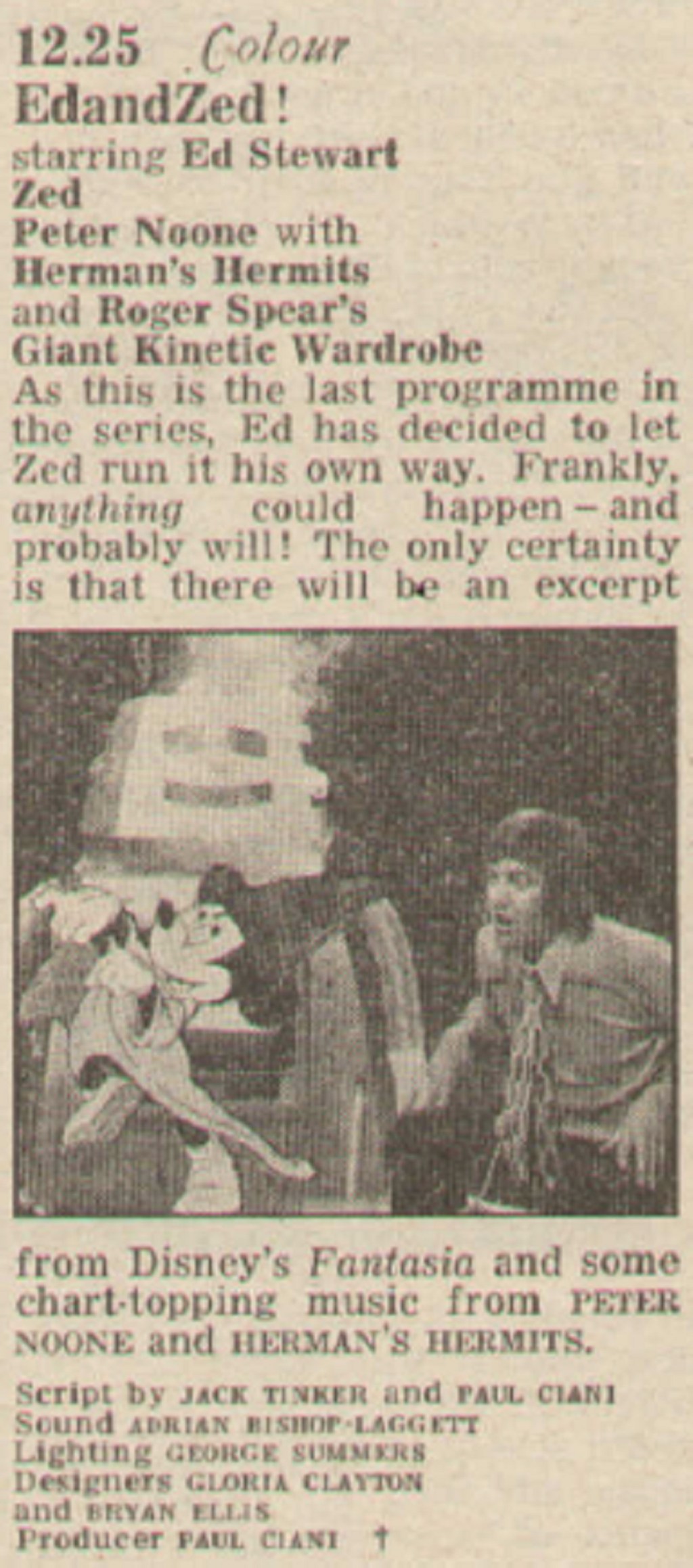 Ed And Zed! (BBC1, 1970).