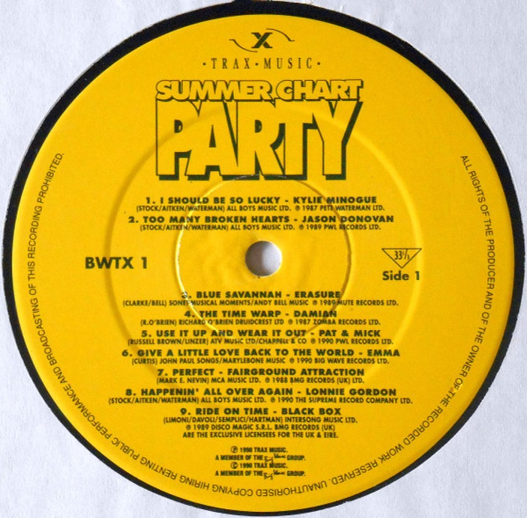 Summer Chart Party (Trax, 1990).
