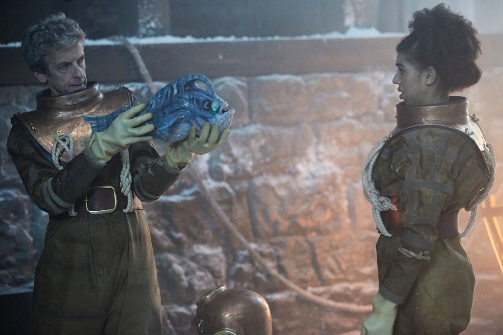 Peter Capaldi and Pearl Mackie in Doctor Who - Thin Ice (BBC1, 2017).