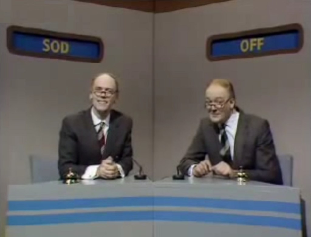 The Robert Robinsons from A Bit Of Fry And Laurie (BBC2, 1990).