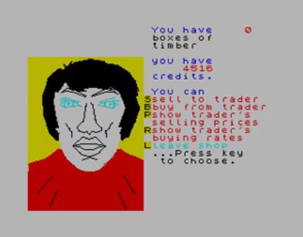 Star Trader (Bug-Byte, 1984).
