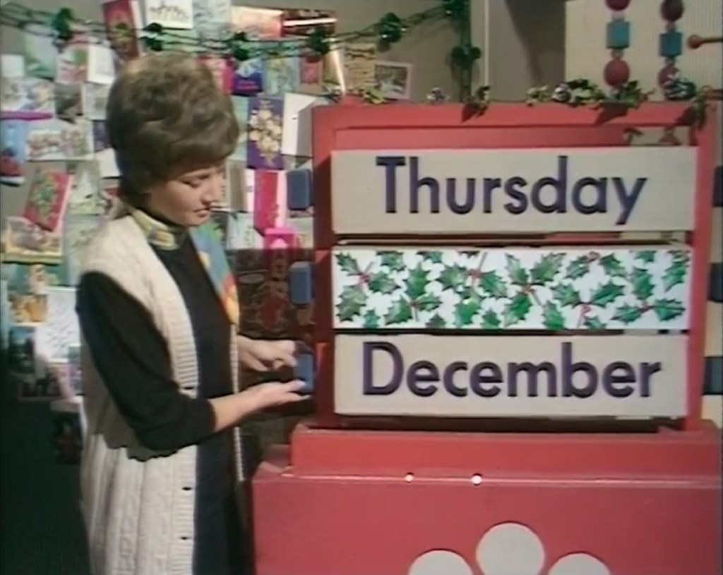 Play School (BBC2, 24th December 1970).