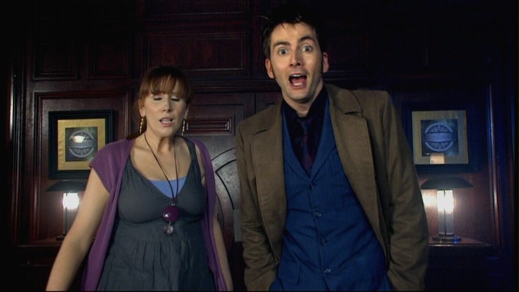 Catherine Tate and David Tennant in Doctor Who - Silence In The Library/Forest Of The Dead (BBC1, 2008).