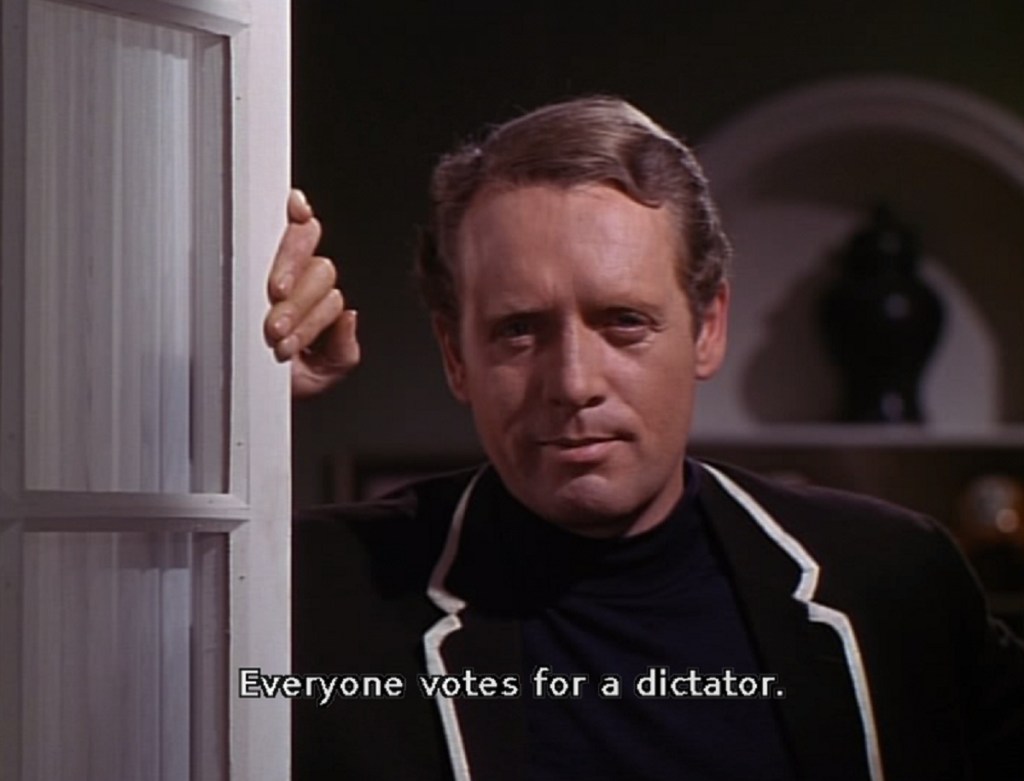 Patrick McGoohan in The Prisoner - Free For All (ITV, 1967).