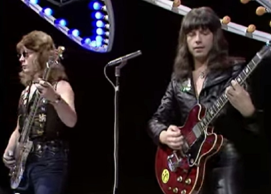 The Sweet performing Action on Top Of The Pops (BBC1, 1975).