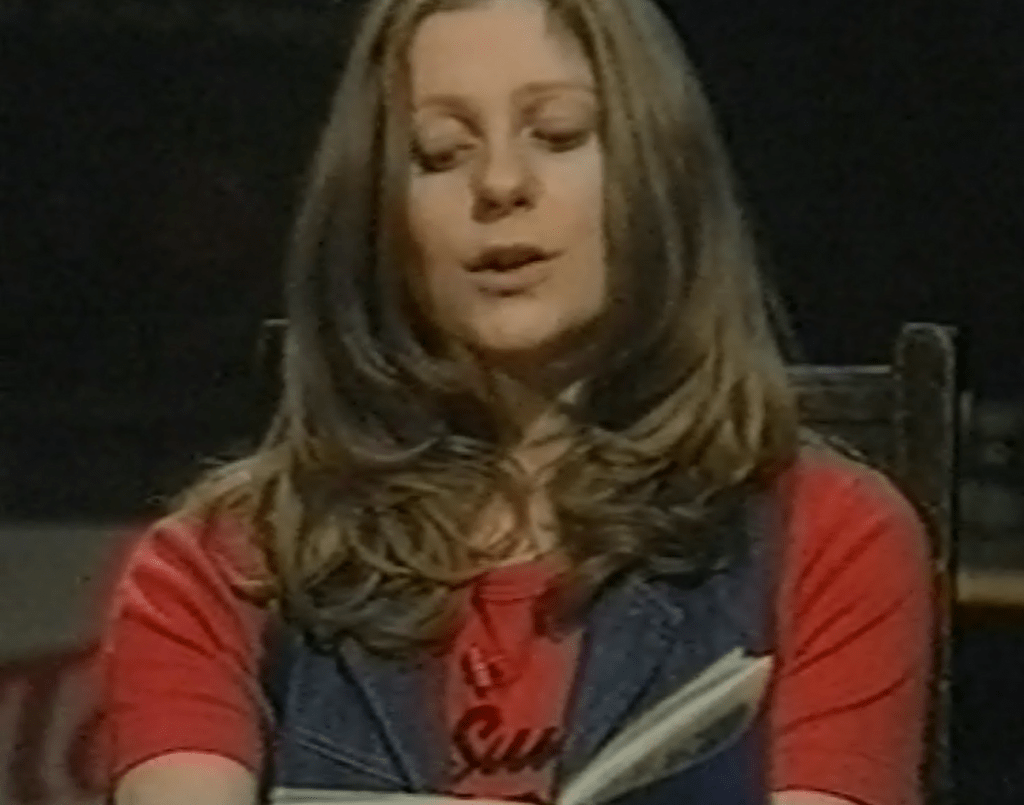 Tina Heath in The Sunday Gang (BBC1, 1976-81).