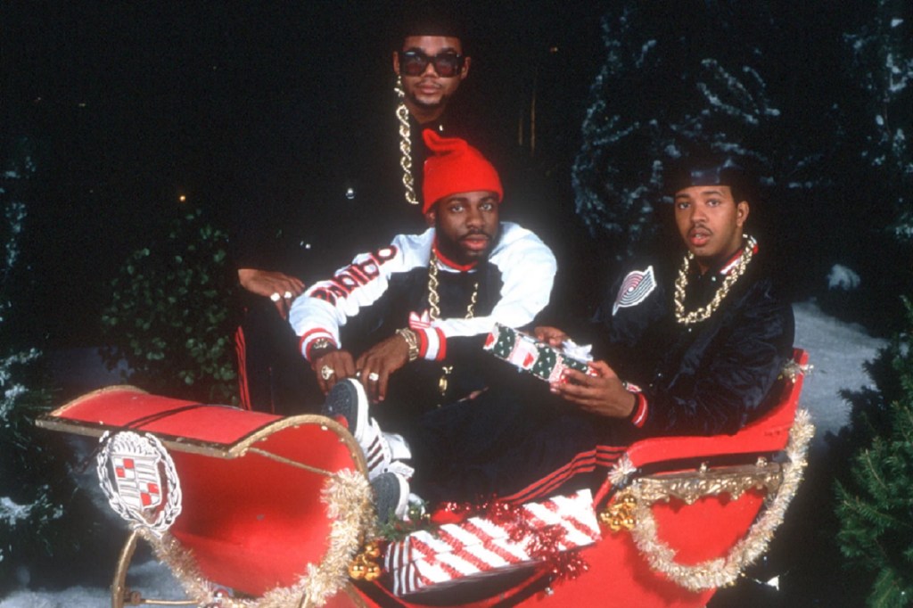 Christmas In Hollis by Run DMC (A&M, 1987) - listen to Stephen O'Brien and Tim Worthington talking about it and other forgotten eighties Christmas Singles in Looks Unfamiliar.