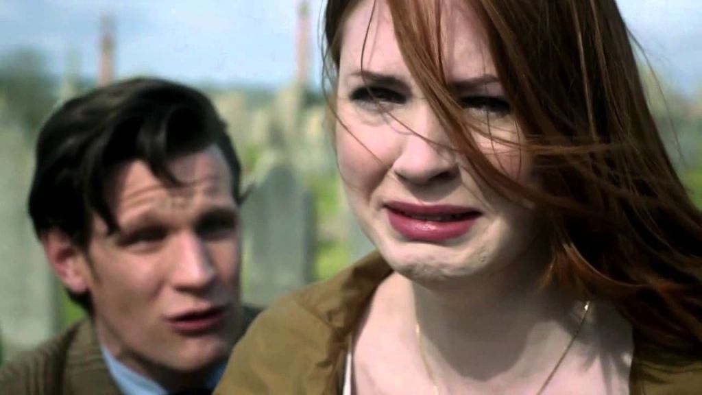 Matt Smith as The Doctor and Karen Gillan as Amy Pond in Doctor Who.