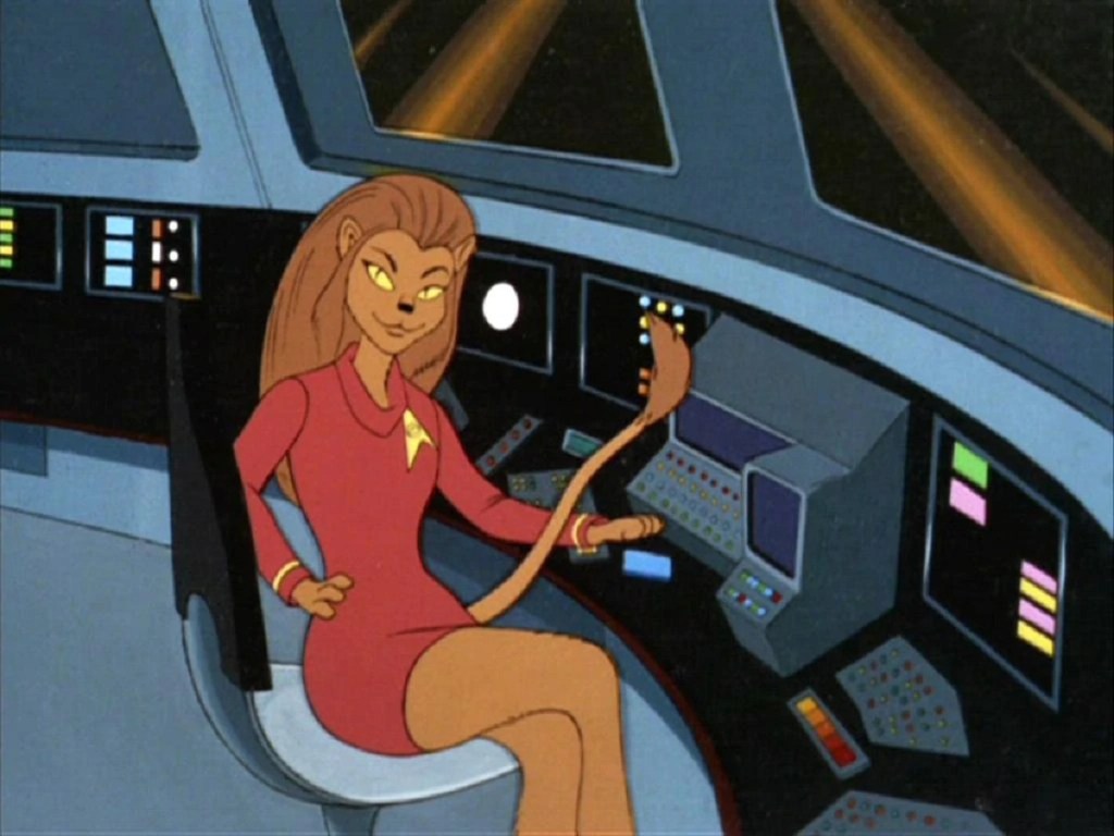 Lieutenant M'Ress from Star Trek: The Animated Series (Filmation, 1973-74).