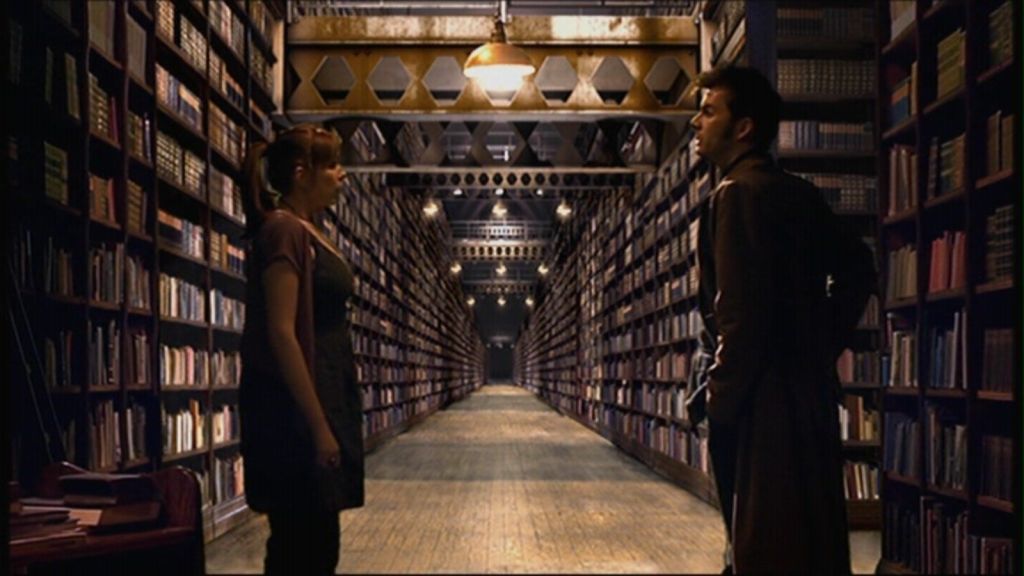 Catherine Tate and David Tennant in Doctor Who - Silence In The Library/Forest Of The Dead (BBC1, 2008).