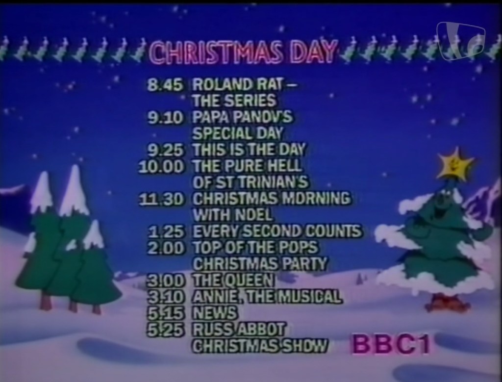 BBC1 Christmas Day 1986.
