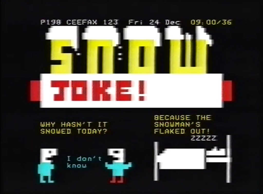 Ceefax Christmas Joke, 1981.