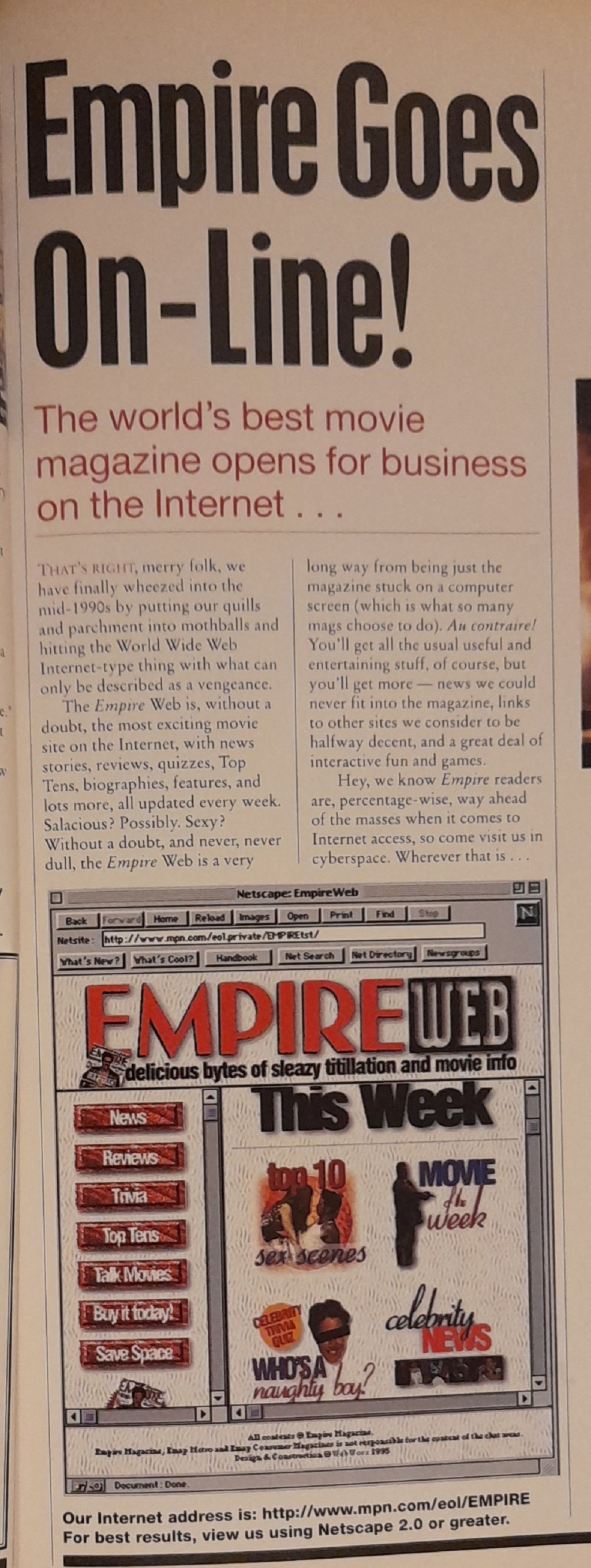 Empire Movie News (December 1995).