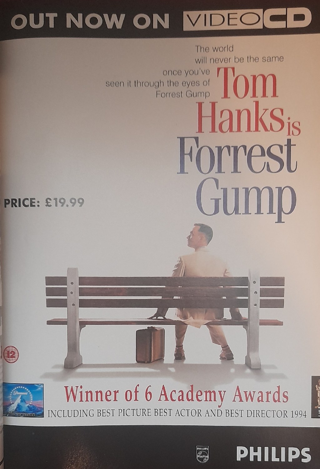 Forrest Gump - Video CD advert.