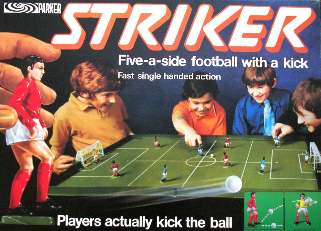 Striker (Parker Brothers, 1970) - listen to Mitch Benn and Tim Worthington talking about it in Looks Unfamiliar.