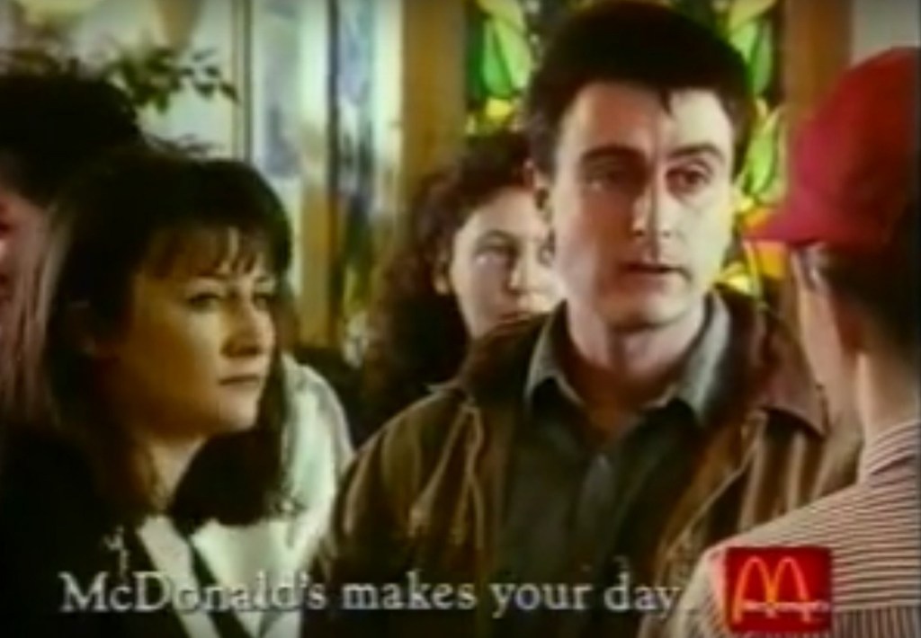 Ken Loach's McDonald's advert (1990) - listen to Anna Cale and Tim Worthington talking about it in Looks Unfamiliar.