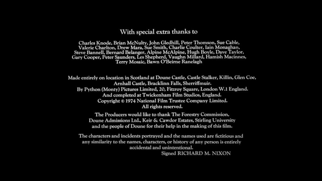 Monty Python And The Holy Grail (1975).