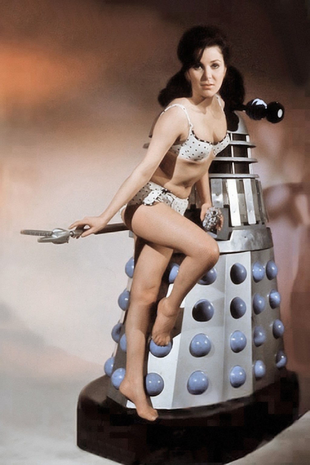 Jill Curzon promoting Daleks - Invasion Earth: 2150 A.D. (1966).