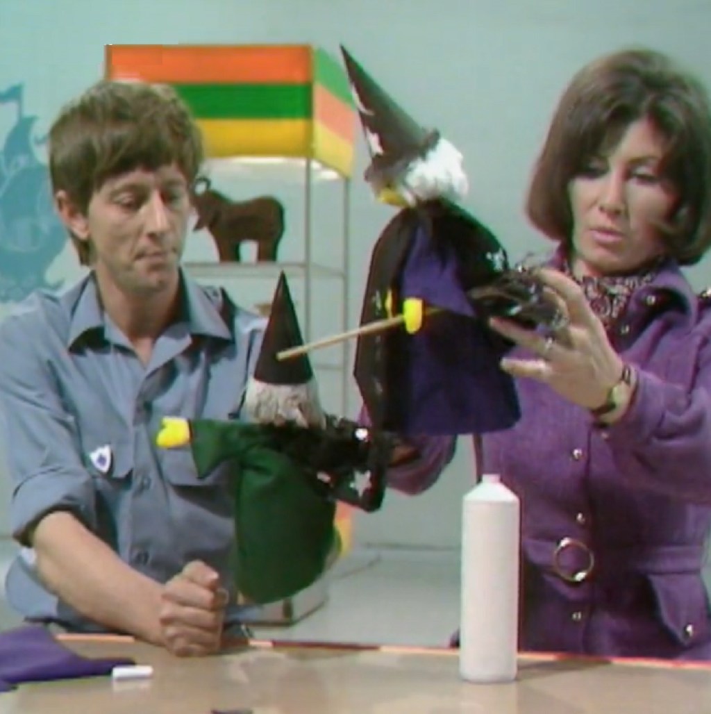 Blue Peter's Witch Puppet Make (BBC1, 1970) - listen to Joanne Sheppard and Tim Worthington talking about it in Looks Unfamiliar.