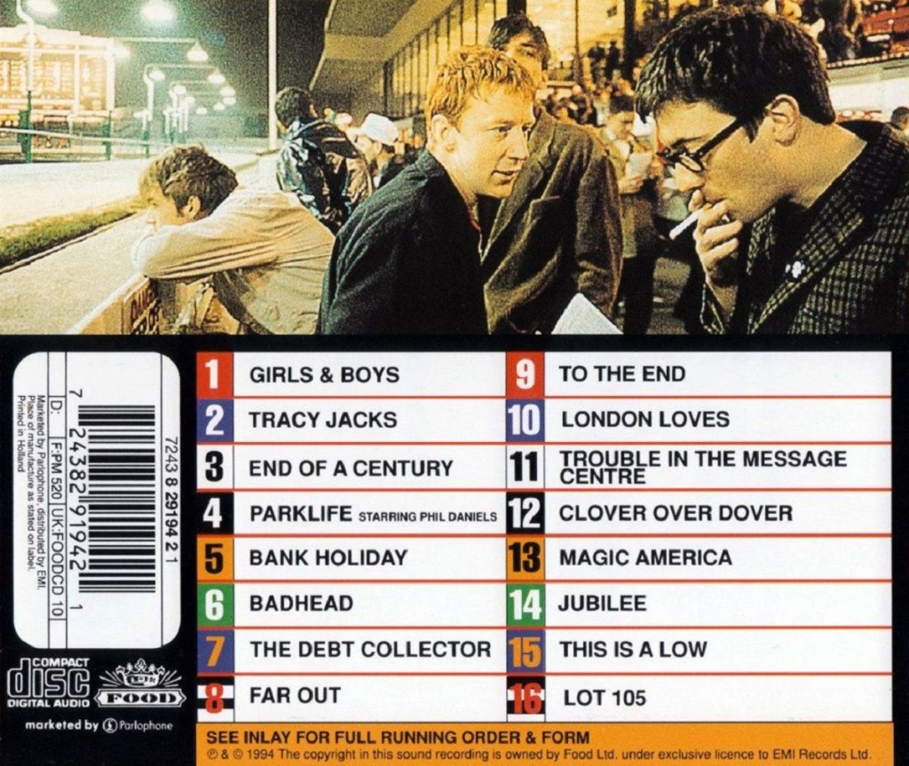 Parklife by Blur (Food/EMI, 1994).