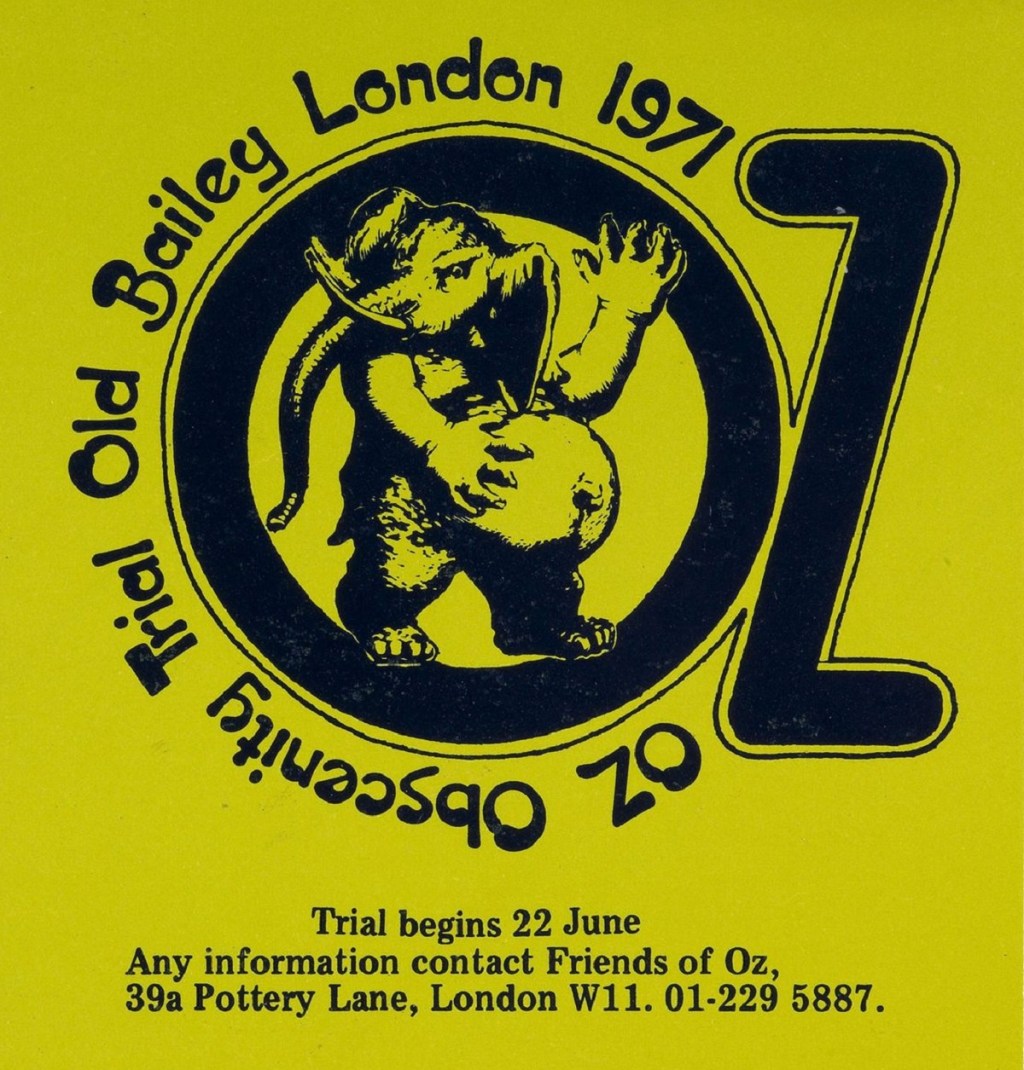 Oz trial poster, 1971.