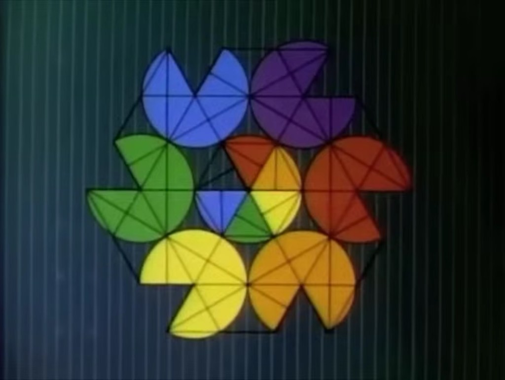 Geometry Of Circles from Sesame Street (Children's Television Workshop, 1979) - listen to Justin Lewis and Tim Worthington talking about it in Looks Unfamiliar.