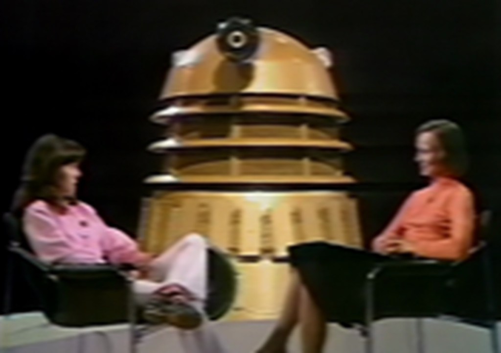 Elizabeth Sladen on Nationwide (BBC1, 1976).