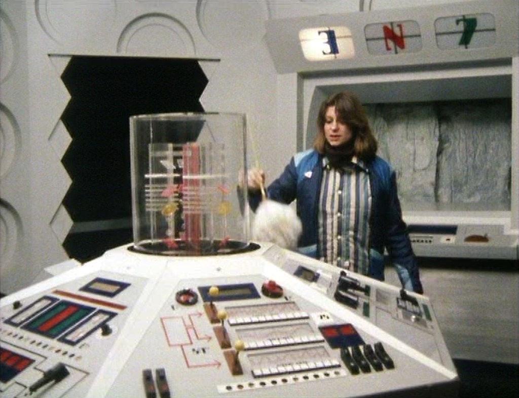 Tina Heath at the Doctor Who Exhibition for Blue Peter (BBC1, 1980).