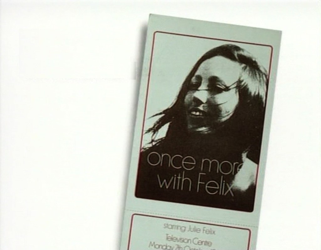 Ticket for Tim Buckley on Once More With Felix (BBC2, 1968).