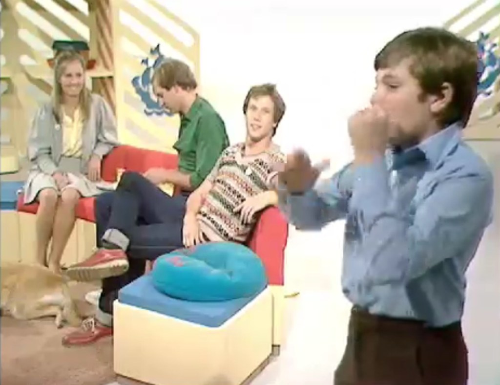 Darren Kimpton on Blue Peter (BBC1, 1982) - listen to Gareth Randall and Tim Worthington talking about it in Looks Unfamiliar.