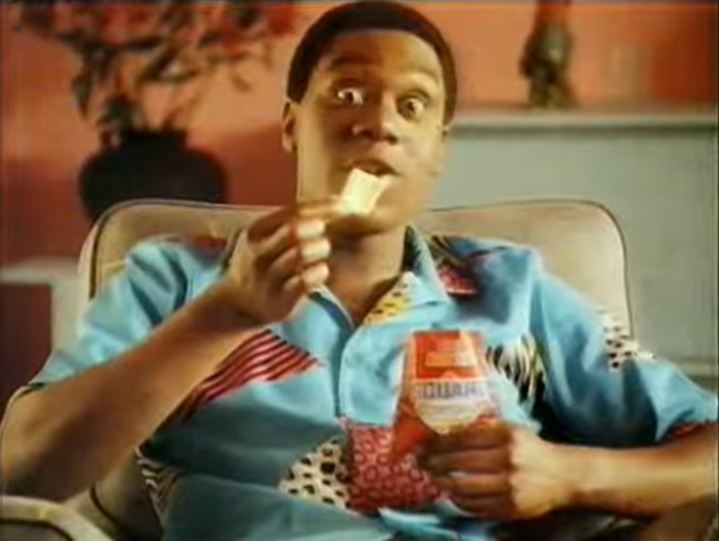 Lenny Henry's Smiths Square Crisps adverts - listen to Mark Thompson and Tim Worthington talking about them in Looks Unfamiliar.