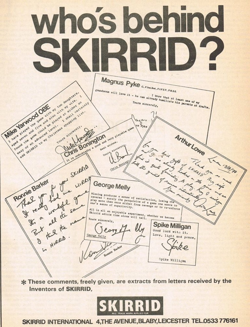 Skirrid (Skirrid Company Of Great Britain Ltd, 1977) - listen to Gareth Randall and Tim Worthington talking about it in Looks Unfamiliar.