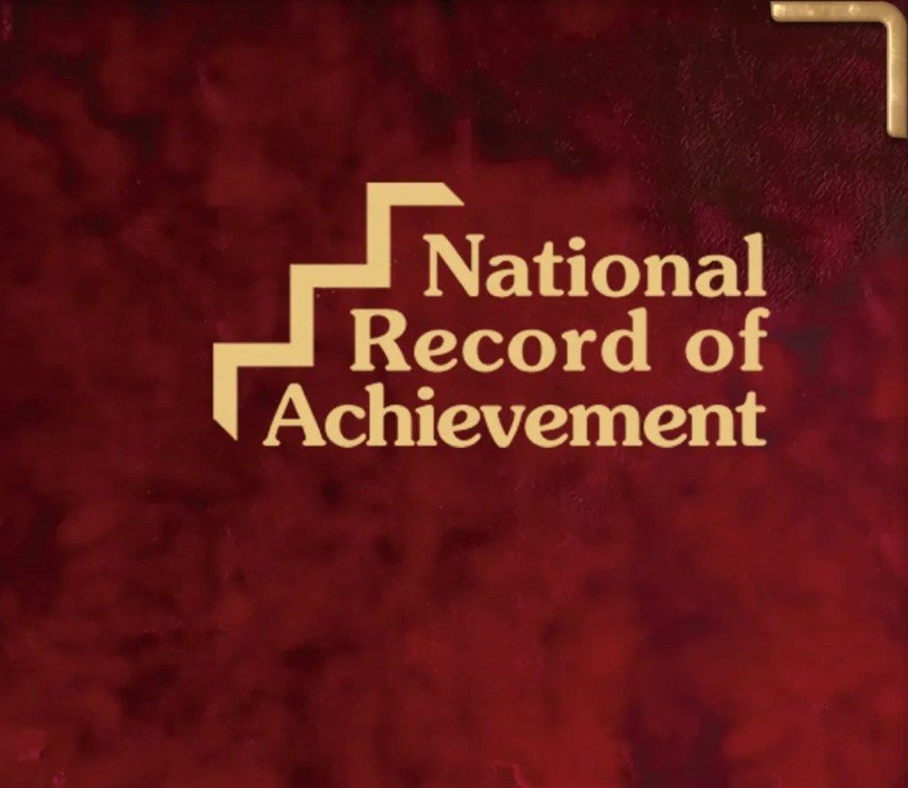 The National Record Of Achievement - listen to Mic Wright and Tim Worthington talking about it in Looks Unfamiliar.